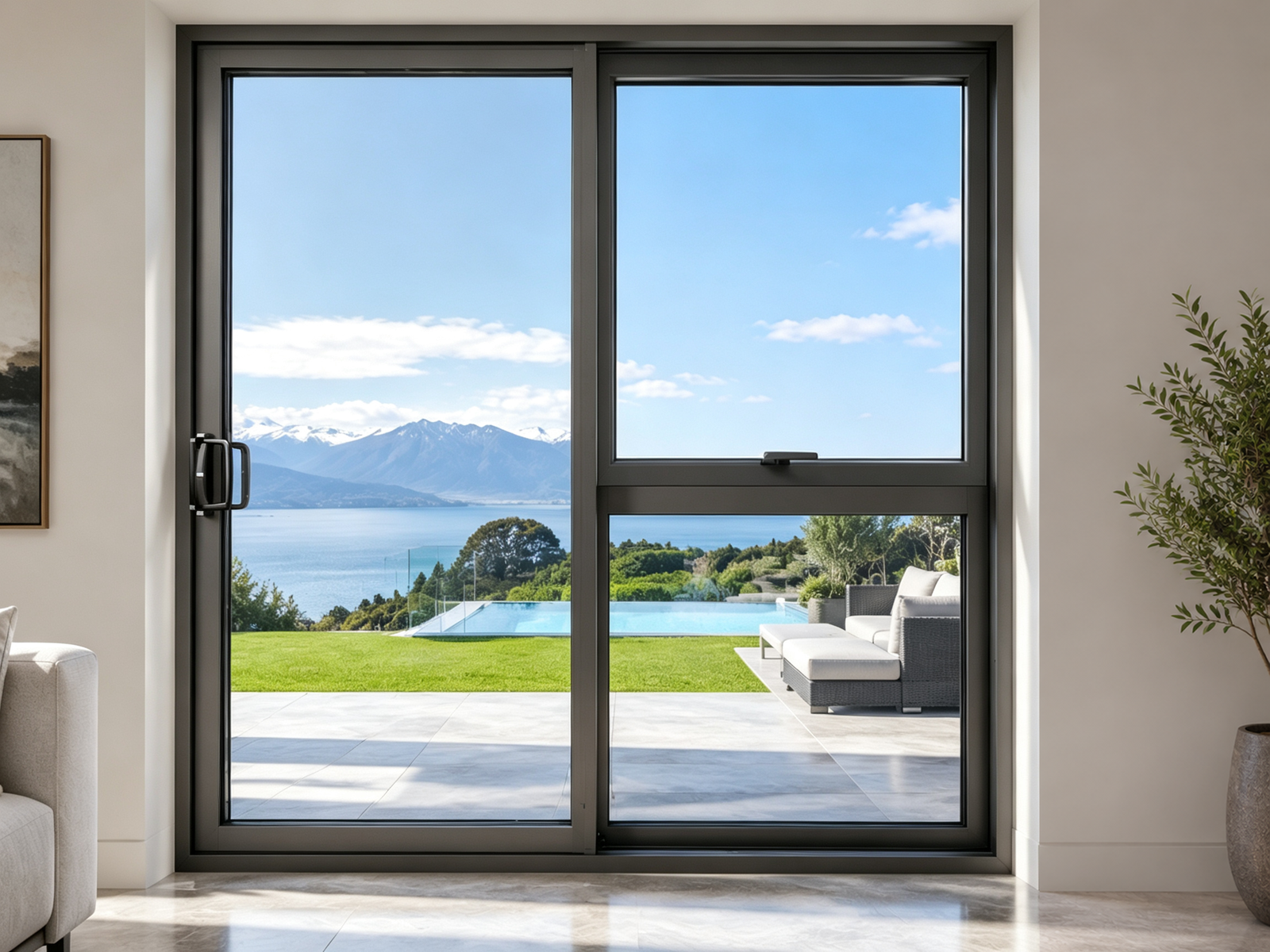 NZ125  Sliding Door Awning Window